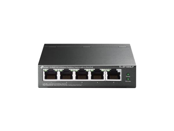 TP-Link TL-SF1005LP, Ohanterad, Fast Ethernet (10/100), Full duplex, Strömförsörjning via Ethernet (PoE) stöd