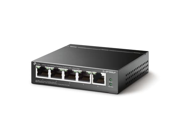 TP-Link TL-SF1005LP, Ohanterad, Fast Ethernet (10/100), Full duplex, Strömförsörjning via Ethernet (PoE) stöd