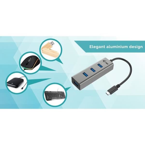 I-TEC USB-hubb - USB typ C - extern - 4 USB-portar totalt - 4 USB 3.0-port (ar) - Linux, PC, Mac