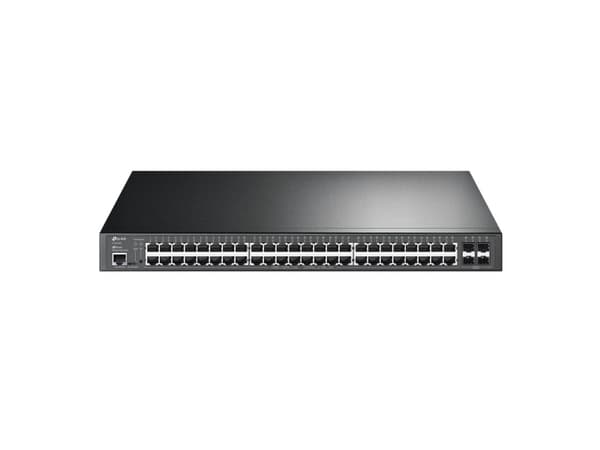 TP-Link Omada SG3452P, hanterad, L2/L3, Gigabit Ethernet (10/100/1000), Strömförsörjning via Ethernet (PoE) stöd, Rackmontering, 1U Svart