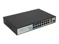 Miniatyrbild 4 av 5: Extralink VIRTUS - V3 - switch - ohanterad - 16 x 10/100 (PoE+) + 1 x 10/100/1000 (upplänk) + 1 x kombinations-Gigabit SFP (upplänk) - rackmonterbar