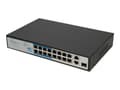 Miniatyrbild 1 av 5: Extralink VIRTUS - V3 - switch - ohanterad - 16 x 10/100 (PoE+) + 1 x 10/100/1000 (upplänk) + 1 x kombinations-Gigabit SFP (upplänk) - rackmonterbar