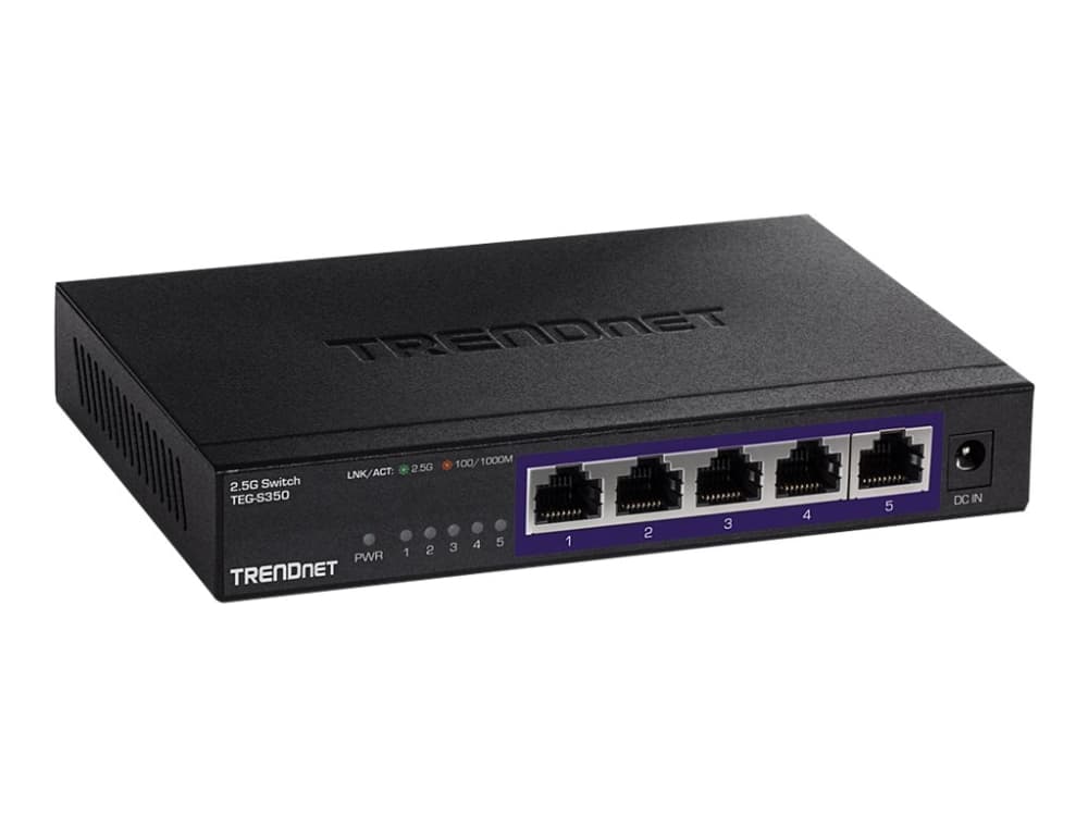 TRENDnet TEG S350 - Switch - ohanterad - 5 x 100/1000/2.5G - väggmonterbar