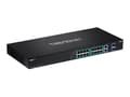 Miniatyrbild 1 av 5: TRENDnet TPE BG182G - Switch - ej administrerbar - 8 x 10/100/1000 (UPOE / 4PPoE) + 8 x 10/100/1000 (PoE+) + 2 x SFP - monterbar på stativ - UPOE / 4