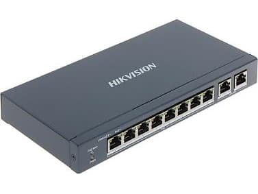 Hikvision Value Series DS-3E0310P-E/M - Switch - ikke-styrt - 8 x 10/100 (PoE+) + 2 x 10/100/1000 - stasjonær - PoE+ (60 W)