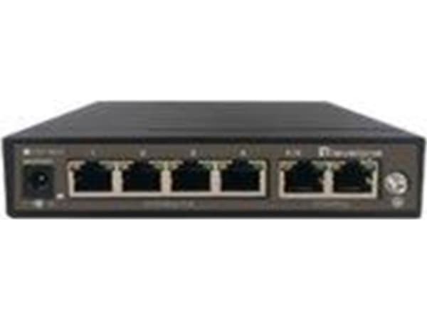 LevelOne FEP-0631 - Switch - ohanterad - 4 x 10/100 (PoE) + 2 x 10/100 (upplänk) - skrivbordsmodell - PoE (60 W)