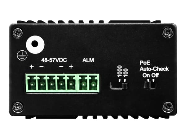 LevelOne IGP-0431 - Switch - ohanterad - 2 x 10/100/1000 (PoE) + 2 x Gigabit SFP - DIN-skenmonterbar - PoE - DC power
