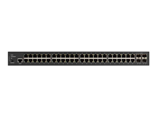 Black Box LPB3000 Series LPB3052A - Switch - Administrerad - 48 x 10/100/1000 (PoE+) + 4 x 1 gigabit/10 gigabit SFP+ (upplänk) - skrivbordsmodell, ra