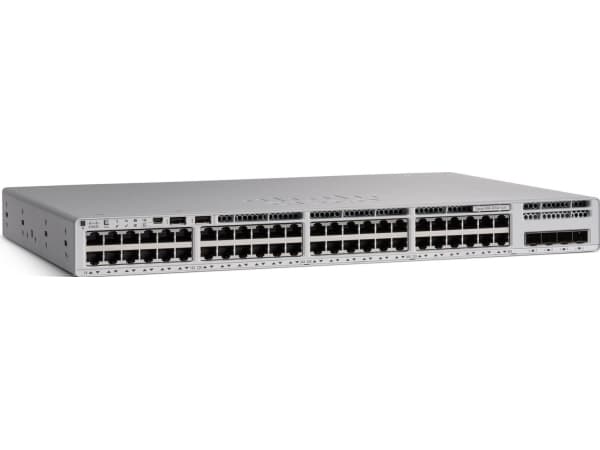 Cisco Catalyst 9200L - Network Essentials - switch - L3 - Administrerad - 48 x 10/100/1000 (PoE+) + 4 x 10 Gigabit SFP+ (upplänk) - rackmonterbar - P