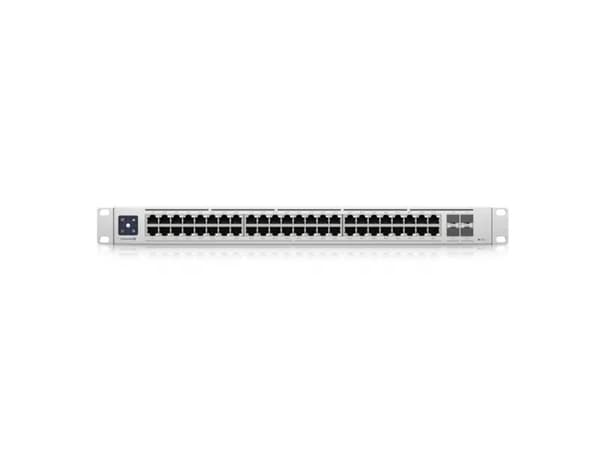 Ubiquiti UniFi Switch USW-Enterprise-48-PoE - Switch - L3 - Administrerad - 48 x 100/1000/2.5G (PoE+) + 4 x 1 gigabit/10 gigabit SFP+ (upplänk) - rac Vit