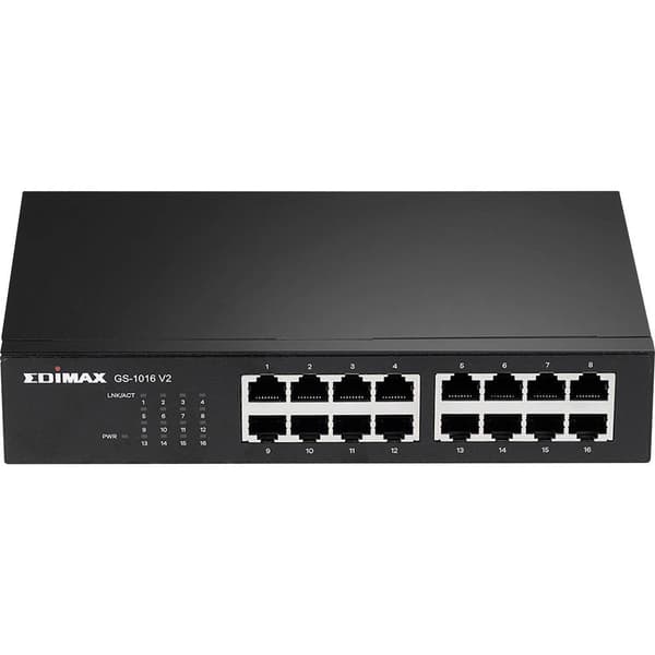 EDIMAX GS-1016 V2 Nätverks-switch 16 Port 10 / 100 / 1000 MBit/s Svart