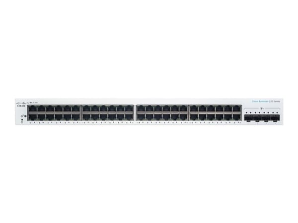 Cisco CBS220-48T-4X-EU, Hallittu, L2, Gigabit Ethernet (10/100/1000), Telineasennus