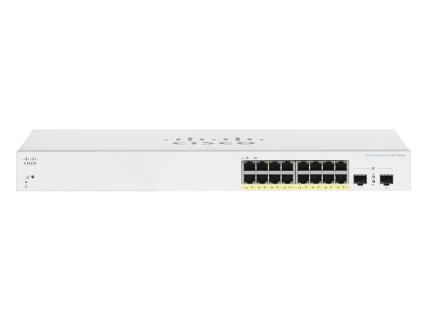 Cisco Business 220 Series CBS220-16P-2G - Switch - smart - 16 x 10/100/1000 (PoE+) + 2 x gigabit SFP (upplänk) - rackmonterbar - PoE+ (130 W)