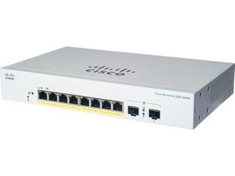 Cisco CBS220-8P-E-2G-EU, Hallittu, L2, Gigabit Ethernet (10/100/1000), Power over Ethernet -tuki, Telineasennus