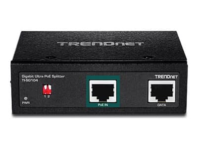 TRENDnet TI-SG104 - PoE linjedelare (kan monteras på DIN-skena) - 95 Watt - utgångskontakter: 1 - TAA-kompatibel