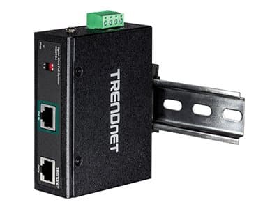 TRENDnet TI-SG104 - PoE splitter (DIN-skinnemonterbar) - 95 watt - utgangskontakter: 1 - TAA-samsvar