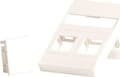 Miniatyrbilde 4 av 4: Lanview - Veggplate - fits 50x75 mm LK FUGA outlet - med etiketteringsvindu - RJ 45 - 2 moduler - hvit