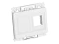 Miniatyrbilde 1 av 3: Lanview - Veggplate - Type O power outlet - med etiketteringsvindu - RJ 45 - 2 moduler - hvit