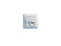 Miniatyrbild 2 av 3: Lanview - Wall plate - with labeling window - RJ 45 - vinklad - 2 modules - vit