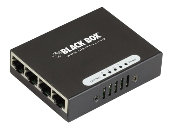 Black Box LGB304A, Hallitsematon, Gigabit Ethernet (10/100/1000), Täysin kaksipuolinen musta