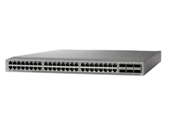 Cisco Nexus 93108TC-EX - Kytkin - Hallittu - 48 x 10GBase-T + 6 x 40 Gigabit / 100 Gigabit QSFP28 - telineeseen asennettava