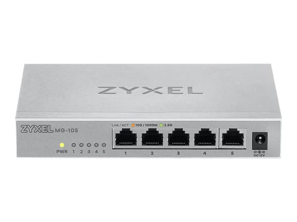Zyxel MG-105 Ohanterad 2.5G Ethernet (100/1000/2500) Stål
