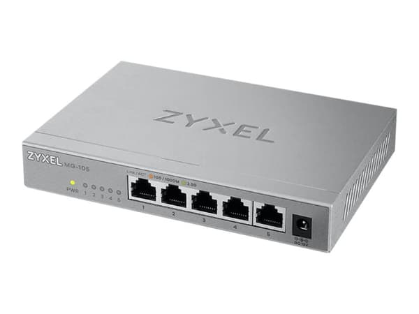 Zyxel MG-105 Uhåndtert 2.5G Ethernet (100/1000/2500) Stål Stål