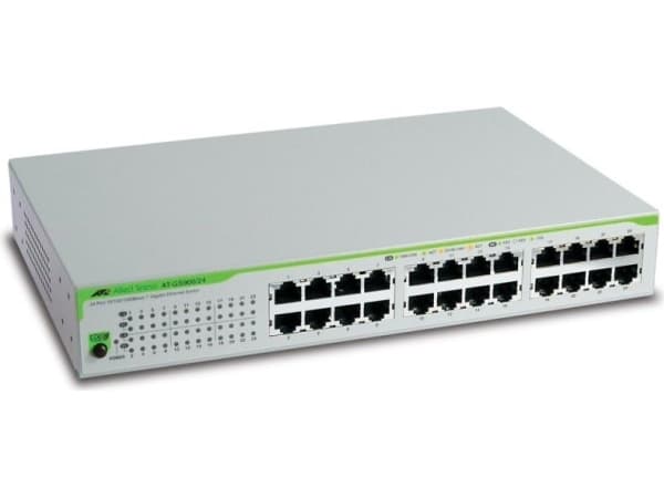 Allied Telesis AT GS910/24 - Switch - ikke-styrt - 24 x 10/100/1000 - rackmonterbar