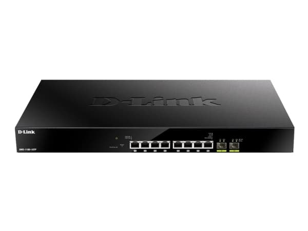 D-Link DMS 1100-10TP - Switch - smart - 8 x 100/1000/2.5G (PoE+) + 2 x 10 Gigabit SFP+ - rackmonterbar - PoE+ (240 W)