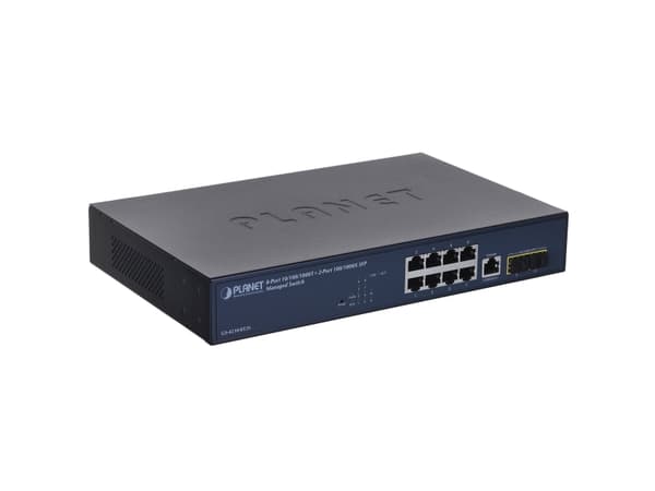PLANET 10/100/1000T + 2-Port, Hallittu, L2/L4, Gigabit Ethernet (10/100/1000), Täysin kaksipuolinen, Telineasennus, 1U