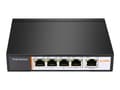 Miniatyrbild 1 av 5: LUPUSNET - Switch - ohanterad - 4 x 10/100 (PoE) - skrivbordsmodell - PoE (60 W)