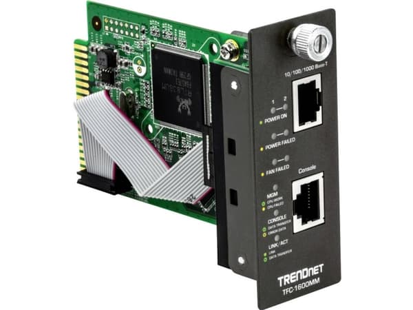 TRENDnet TFC-1600MM - Adapter för administration på distans - 100Mb LAN, RS-232 - 100Base-TX - TAA-kompatibel - för TFC-1600