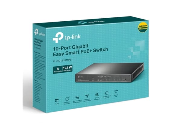 TP-Link TL-SG1210MPE, hanterad, L2, Gigabit Ethernet (10/100/1000), Strömförsörjning via Ethernet (PoE) stöd