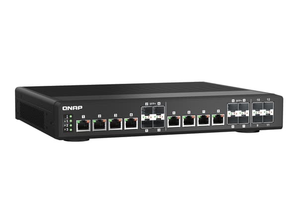 QNAP QSW-IM1200-8C, Hallittu, L2, Ei mitään, Täysin kaksipuolinen, Telineasennus