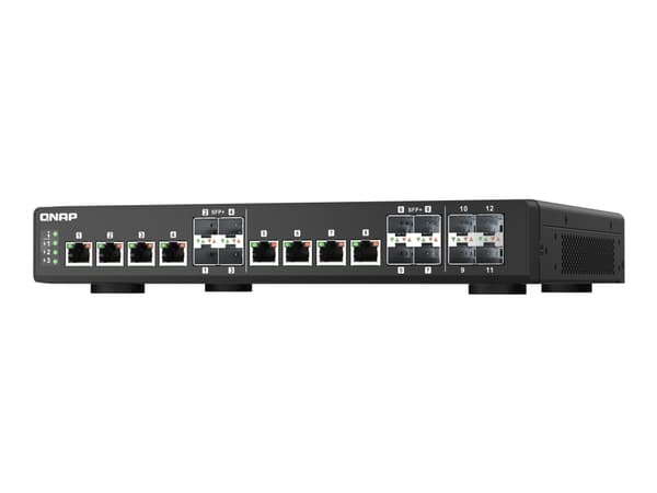 QNAP QSW-IM1200-8C, Hallittu, L2, Ei mitään, Täysin kaksipuolinen, Telineasennus