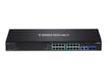 Pikkukuva 4 / 5: Trendnet TPE-3018LS, Hallittu, Gigabit Ethernet (10/100/1000), Täysin kaksipuolinen, Power over Ethernet -tuki, Telineasennus, 1U