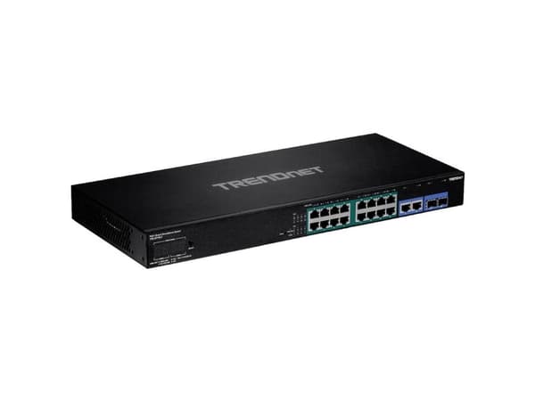 Trendnet TPE-3018LS, Hallittu, Gigabit Ethernet (10/100/1000), Täysin kaksipuolinen, Power over Ethernet -tuki, Telineasennus, 1U
