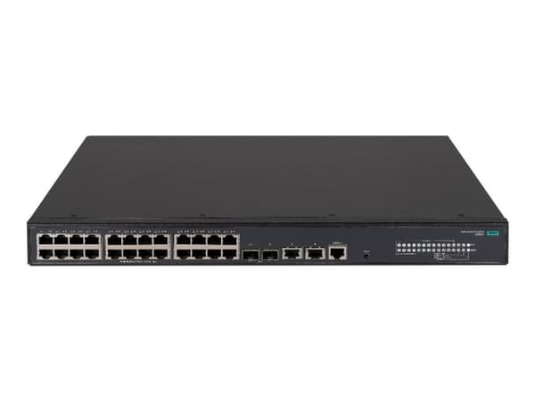 HPE FlexNetwork 5140 24G PoE+ 2SFP+ 2XGT EI - Switch - L3 - smart - 24 x 10/100/1000 (PoE+) + 2 x 1 Gigabit / 10 Gigabit SFP+ + 2 x 10 Gigabit Ethern