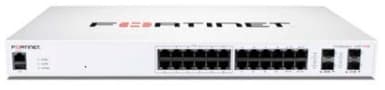 Fortinet FS-124F-FPOE, Power over Ethernet -tuki, Telineasennus, 1U Valkoinen