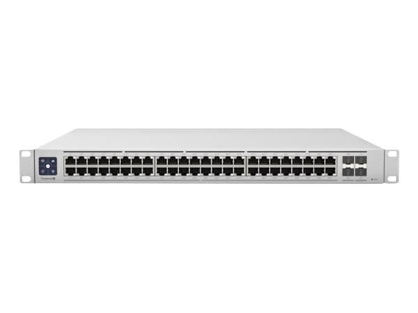 Ubiquiti UniFi Switch USW-Enterprise-48-PoE - Switch - L3 - Administreret - 48 x 100/1000/2.5G (PoE+) + 4 x 1 Gigabit / 10 Gigabit SFP+ (uplink) - mo