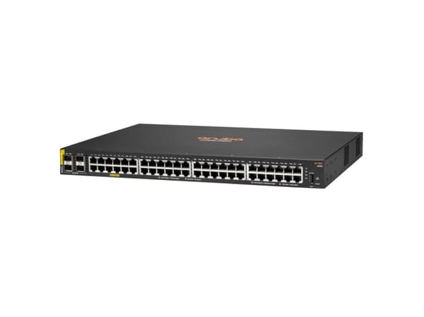HPE Aruba 6000 48G Class4 PoE 4SFP 370W Switch - Switch - Administrerad - 48 x 10/100/1000 (PoE+) + 4 x Gigabit SFP - sida till sida luftflöde - rack