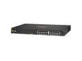 Miniatyrbild 3 av 5: HPE Aruba 6000 24G Class4 PoE 4SFP 370W Switch - Switch - Administrerad - 24 x 10/100/1000 (PoE+) + 4 x Gigabit SFP - sida till sida luftflöde - rack