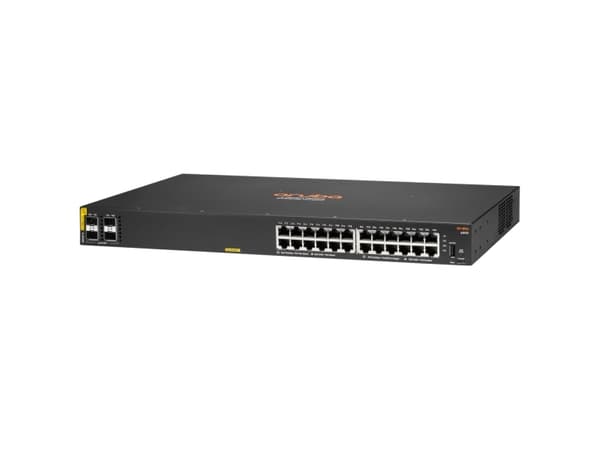 HPE Aruba 6000 24G Class4 PoE 4SFP 370W Switch - Switch - Administrerad - 24 x 10/100/1000 (PoE+) + 4 x Gigabit SFP - sida till sida luftflöde - rack