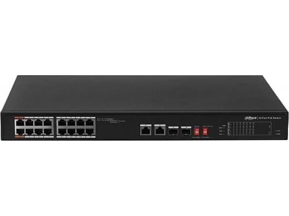 Dahua Techn-ogy PoE DH-PFS3218-16ET-135, Unmanaged, L2, Gigabit Ethernet (10/100/1000), Gigabit Ethernet, Power over Ethernet (PoE), telineasennus