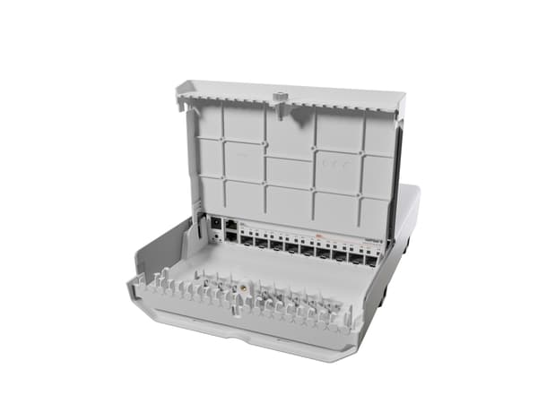 MikroTik netFiber 9 - Switch - Administrerad - 5 x SFP + 4 x SFP+ - pålmonterbar - PoE - DC-ström/PoE