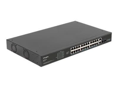 Lanberg RSFE-24P-2C-360 - Kytkin - ei hallinnoitu - 24 x 10/100 (PoE+) + 2 x Gigabit SFP (uplink) + 2 x 1000Base-LX/SX - telineeseen asennettava - Po