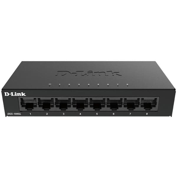 D-Link DGS-108GL/E Nätverks-switch 8 Port 1 GBit/s Svart