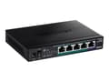 Miniatyrbild 1 av 5: TRENDnet TPE TG350 - Switch - ohanterad - 4 x 10/100/1000/2.5G (PoE+) + 1 x 100/1000/2.5G - skrivbordsmodell, väggmonterbar - PoE+ (55 W) - TAA-kompa