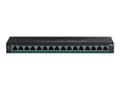 Miniatyrbilde 5 av 5: TRENDnet TPE TG160H - Switch - 16 x 10/100/1000 (PoE+) - rackmonterbar - PoE+ (123 W) - TAA-samsvar