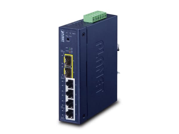 PLANET Industrial L2/L4 4-Port, hanterad, L2/L4, Gigabit Ethernet (10/100/1000), Full duplex, Monteringsbar på väggen